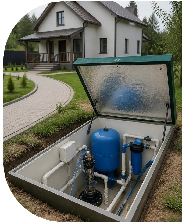 Автономное водоснабжение дома в Брянске от 161265 р. | АПаруса-Бнк